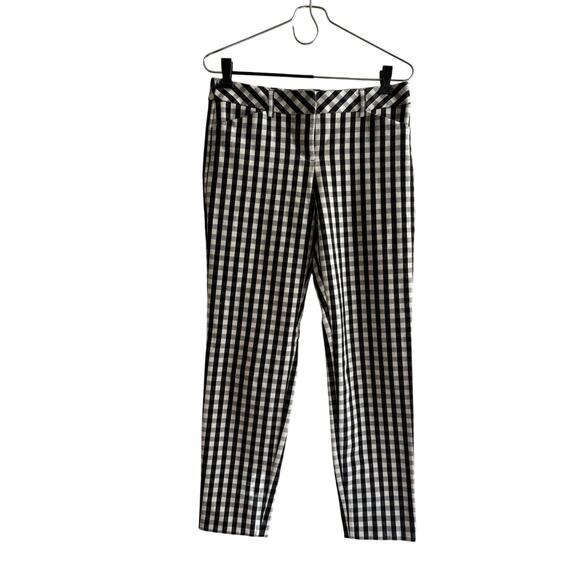 Express Pants - Express Editor Pants 2R Black White Gingham Ankle Womens Goth Career Skater